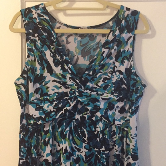 XL studio 1940 dress blue florals - Picture 2 of 4